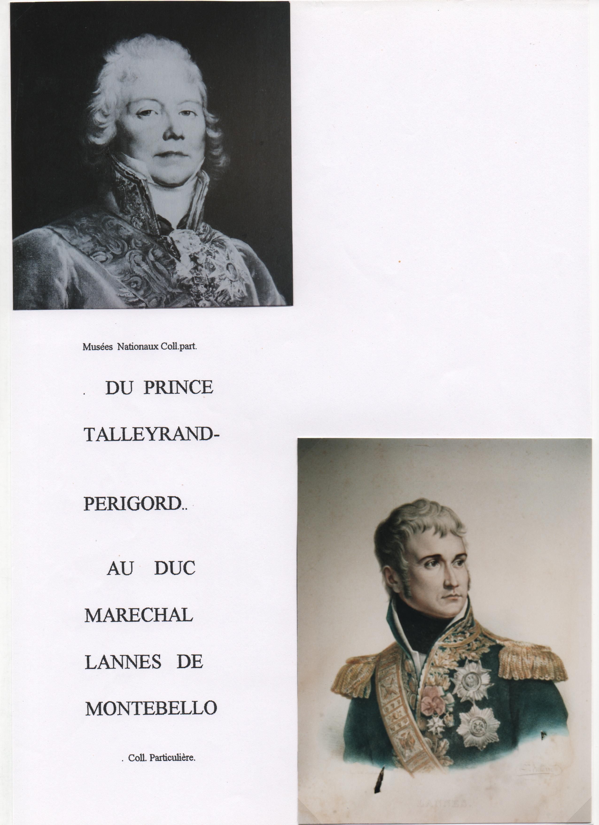 DE TALLEYRAND Â LANNES DE MONTEBELLO!